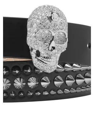 Philipp Plein スカルバックル レザーベルト - サムネイル3