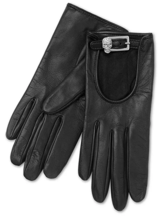 Philipp Plein Philipp Plein クリスタルスカルグローブ ブラックの商品画像
