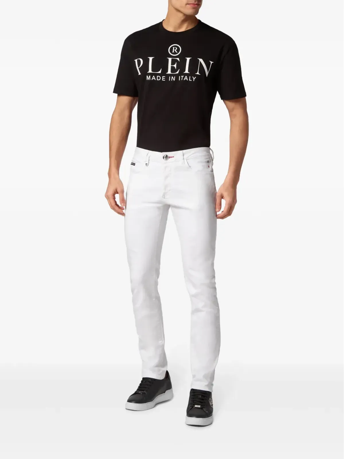 Philipp Plein タイガーアップリケ ストレートジーンズ - 画像2