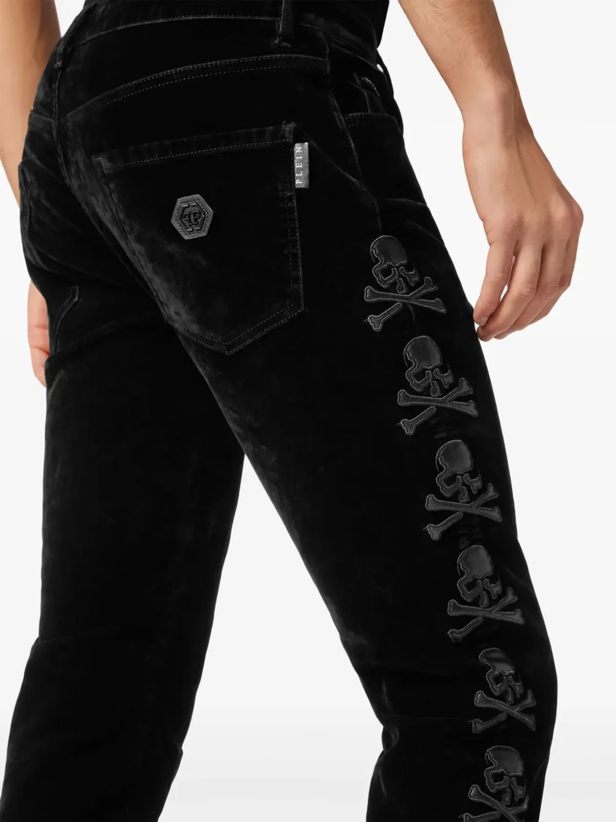 Philipp Plein スカル ミッドライズ スリムジーンズ - 画像5