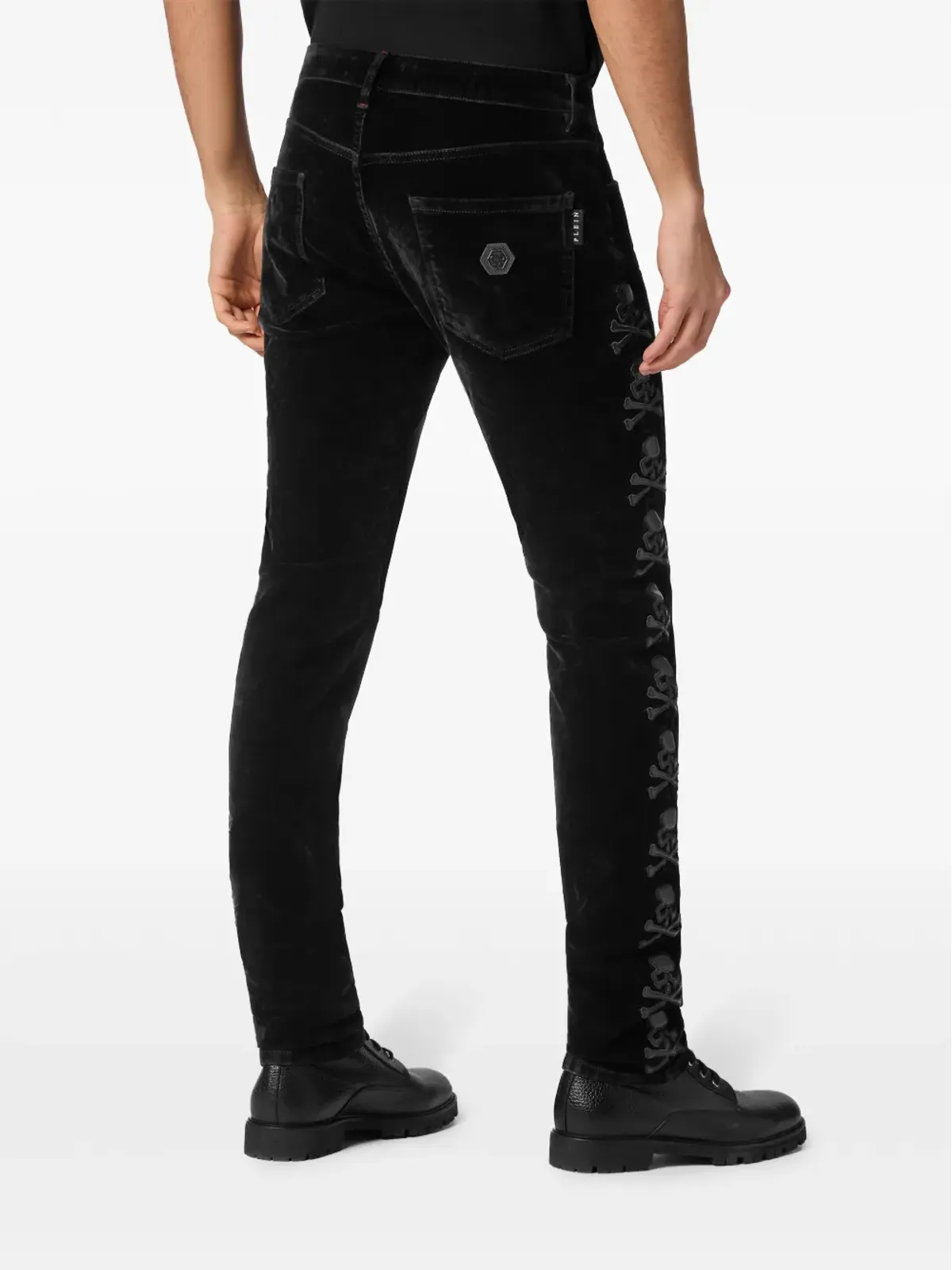 Philipp Plein スカル ミッドライズ スリムジーンズ - 画像4