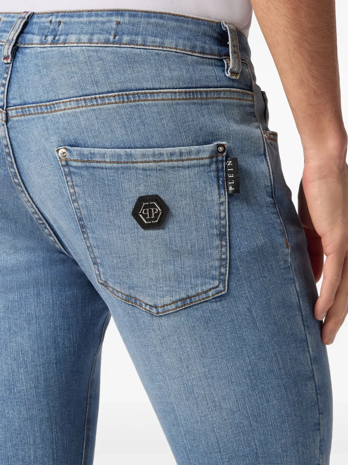Philipp Plein ローライズ・スリムフィット・テーパードジーンズ - 画像4