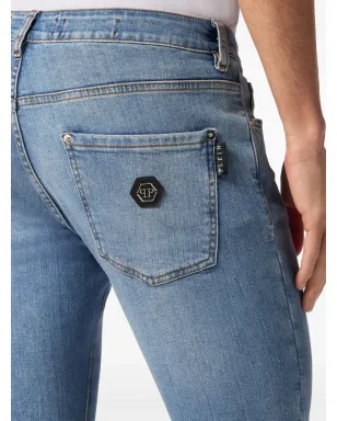 Philipp Plein ローライズ・スリムフィット・テーパードジーンズ - サムネイル4