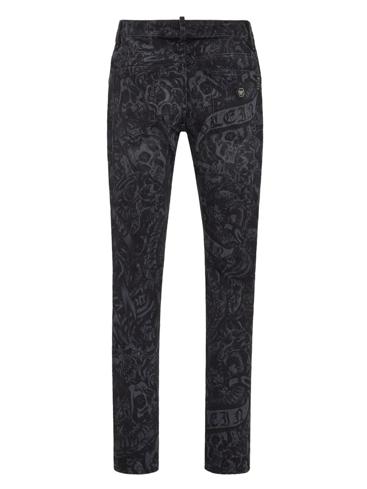 Philipp Plein タトゥープリント ストレートジーンズ グレー - 画像2