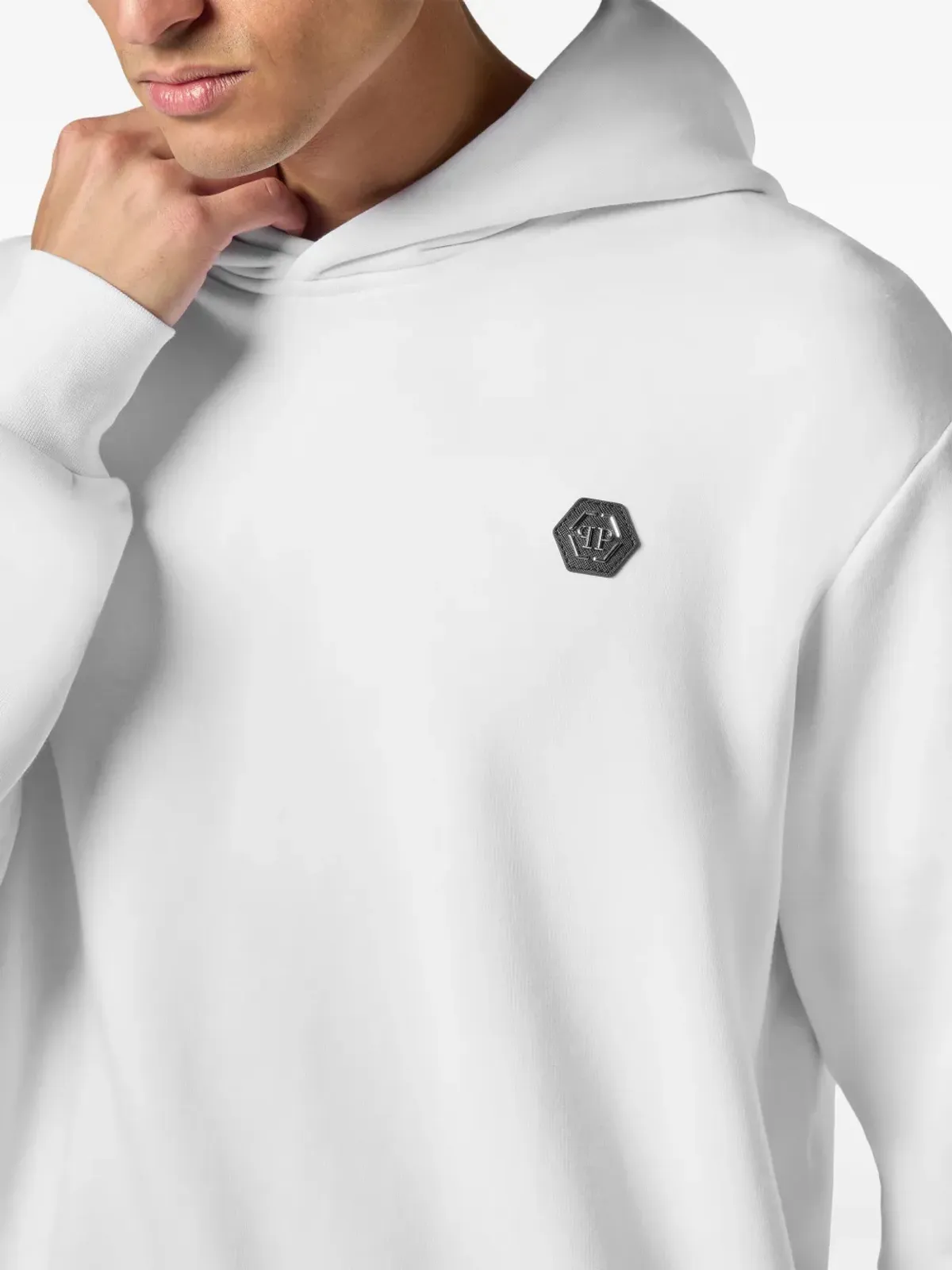 Philipp Plein ラインストーン装飾 コットン パーカー - ホワイト - 画像5