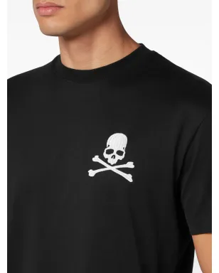 Philipp Plein スカル刺繍入りコットンTシャツ - ブラック - サムネイル5