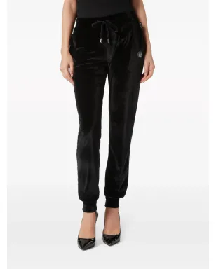 Philipp Plein ロゴ入りベルベット トラックパンツ - サムネイル3