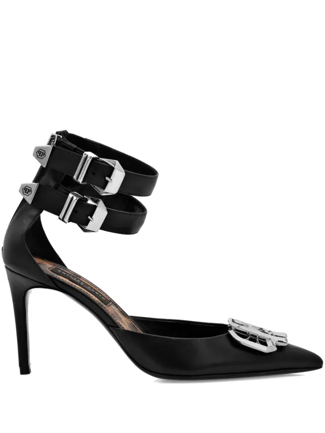 Philipp Plein Philipp Plein ゴシック ミッドヒールパンプス - ブラックの商品画像