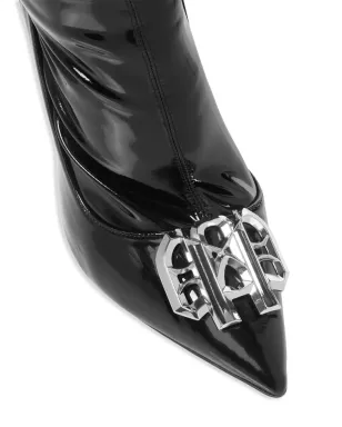 Philipp Plein ラテックスブーツ - ブラック - サムネイル4