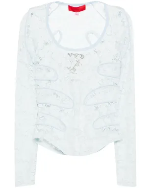 Eckhaus Latta セラフ フローラルレース トップ - サムネイル1