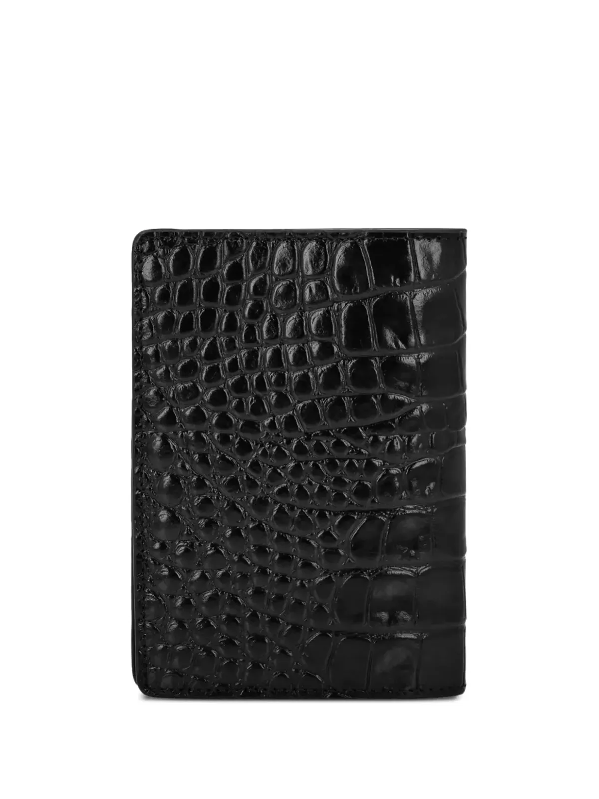 Philipp Plein Gothic Plein クロコダイル型押し パスポートカバー - ブラック - 画像2