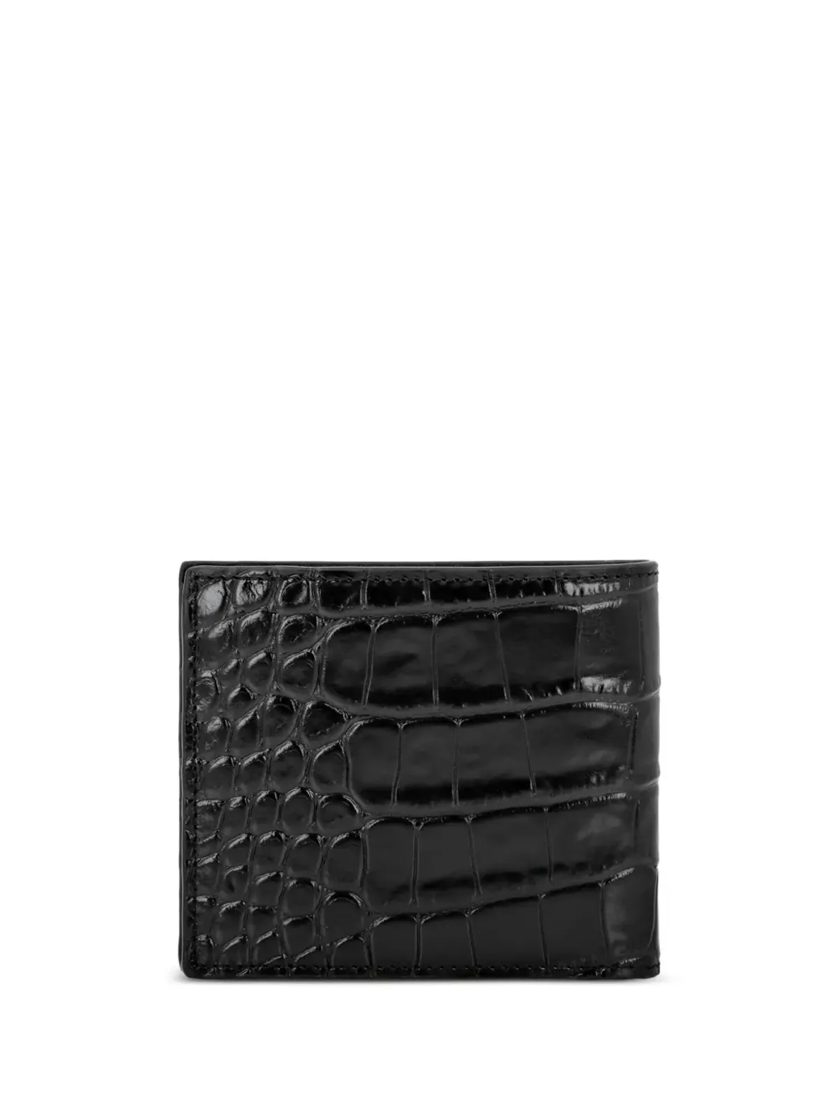 Philipp Plein ゴシック プレイン クロコダイル型押し ウォレット - ブラック - 画像2