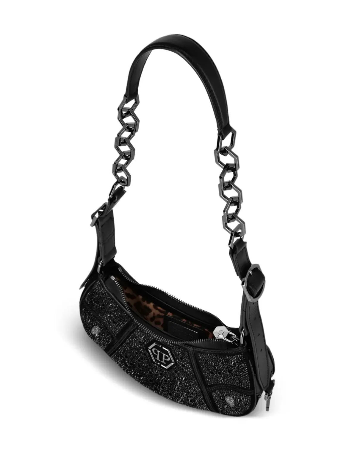 Philipp Plein クリスタル装飾ショルダーバッグ ブラック - 画像3