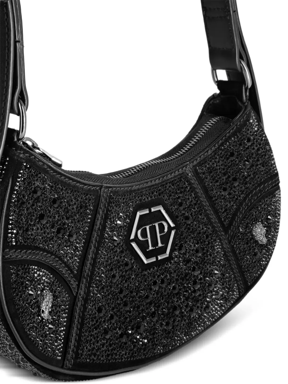 Philipp Plein クリスタル装飾ショルダーバッグ ブラック - 画像4