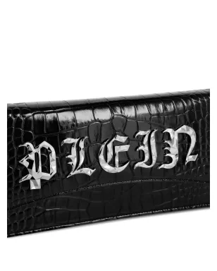 Philipp Plein ゴシック プレイン クロコエフェクト クラッチバッグ - ブラック - サムネイル4