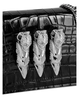 Philipp Plein ミニ カーフレザー クラッチ - ブラック - サムネイル4