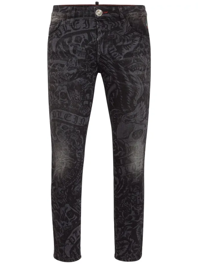 Philipp Plein Philipp Plein タトゥープリント スキニージーンズの商品画像