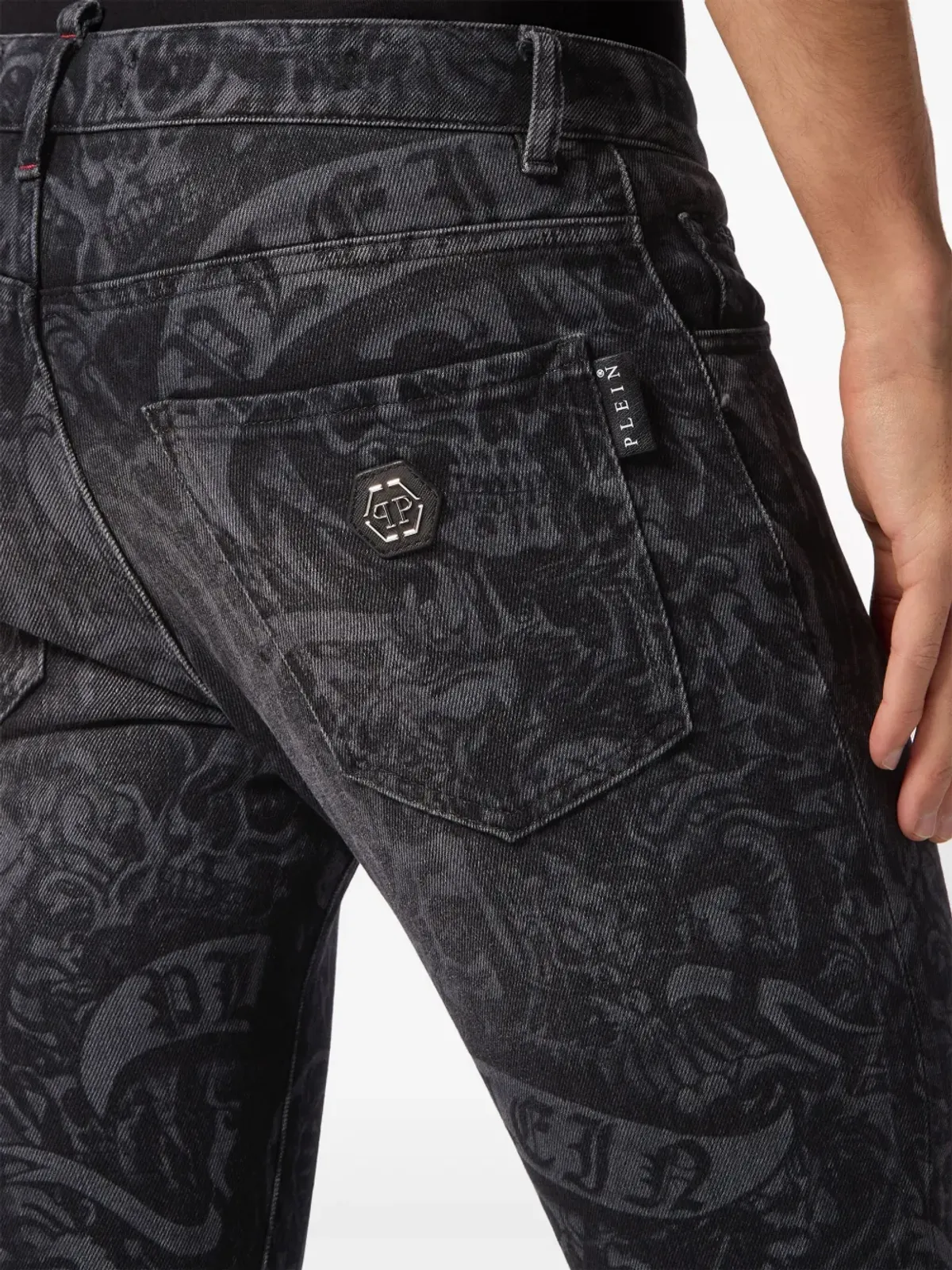 Philipp Plein タトゥープリント スキニージーンズ - 画像5