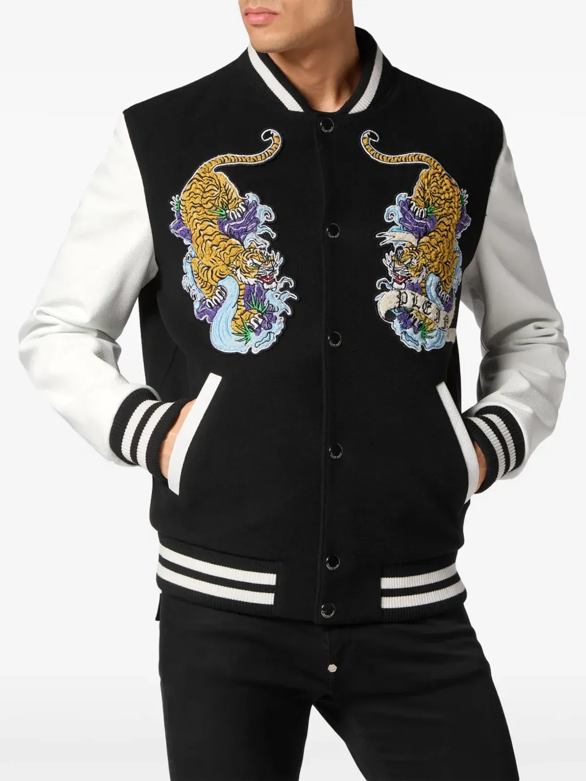 Philipp Plein タトゥーパッチ ボンバー ジャケット - 画像3