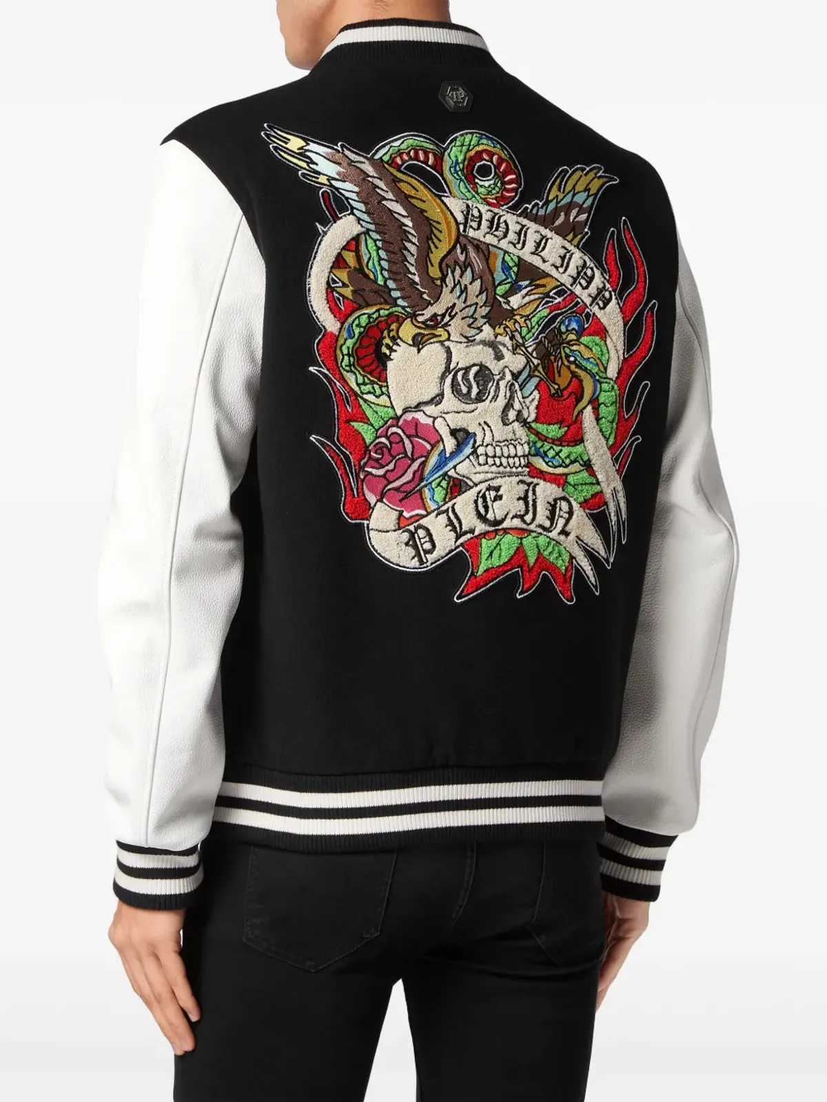 Philipp Plein タトゥーパッチ ボンバー ジャケット - 画像4