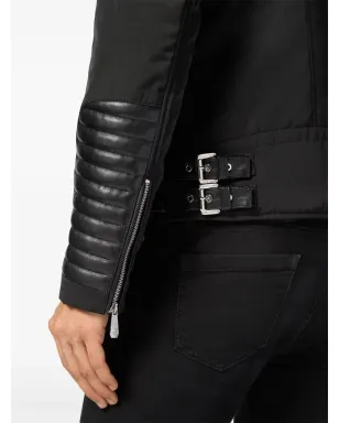 Philipp Plein パッド入りディテール レザーバイカージャケット - サムネイル5