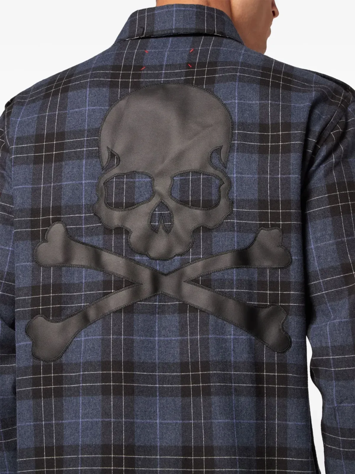 Philipp Plein スカルボーンズプリント コットンシャツ - ブルー - 画像4