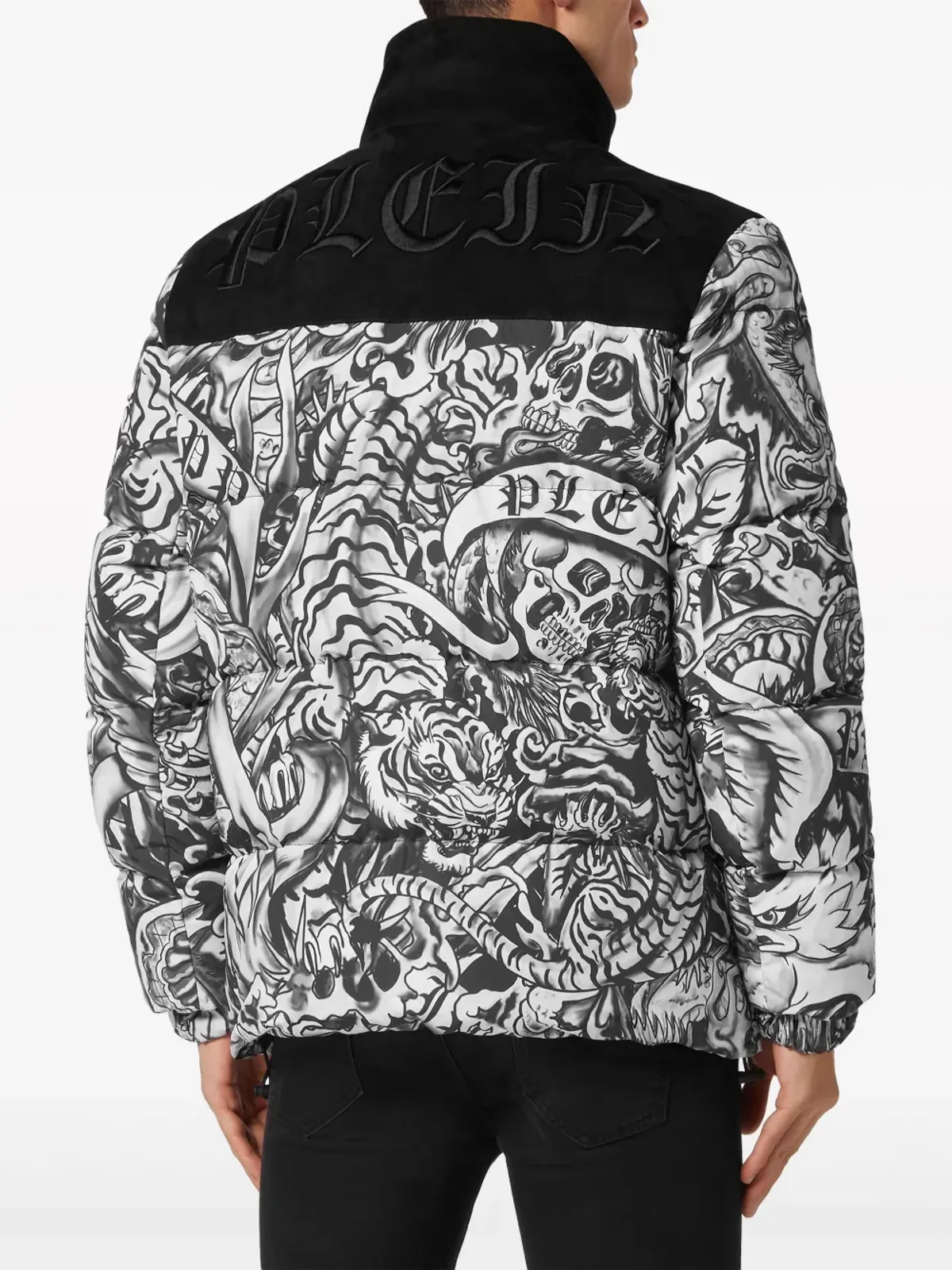 Philipp Plein タトゥープリント ダウンジャケット - ブラック - 画像4