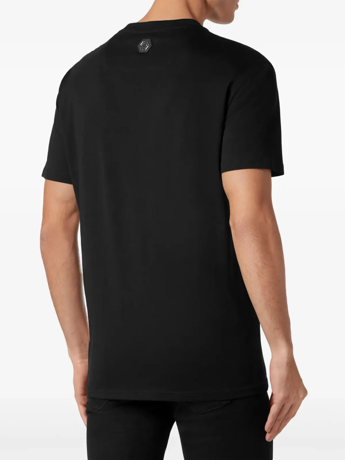 Philipp Plein ロゴパネルジップディテール Tシャツ ブラック - 画像4