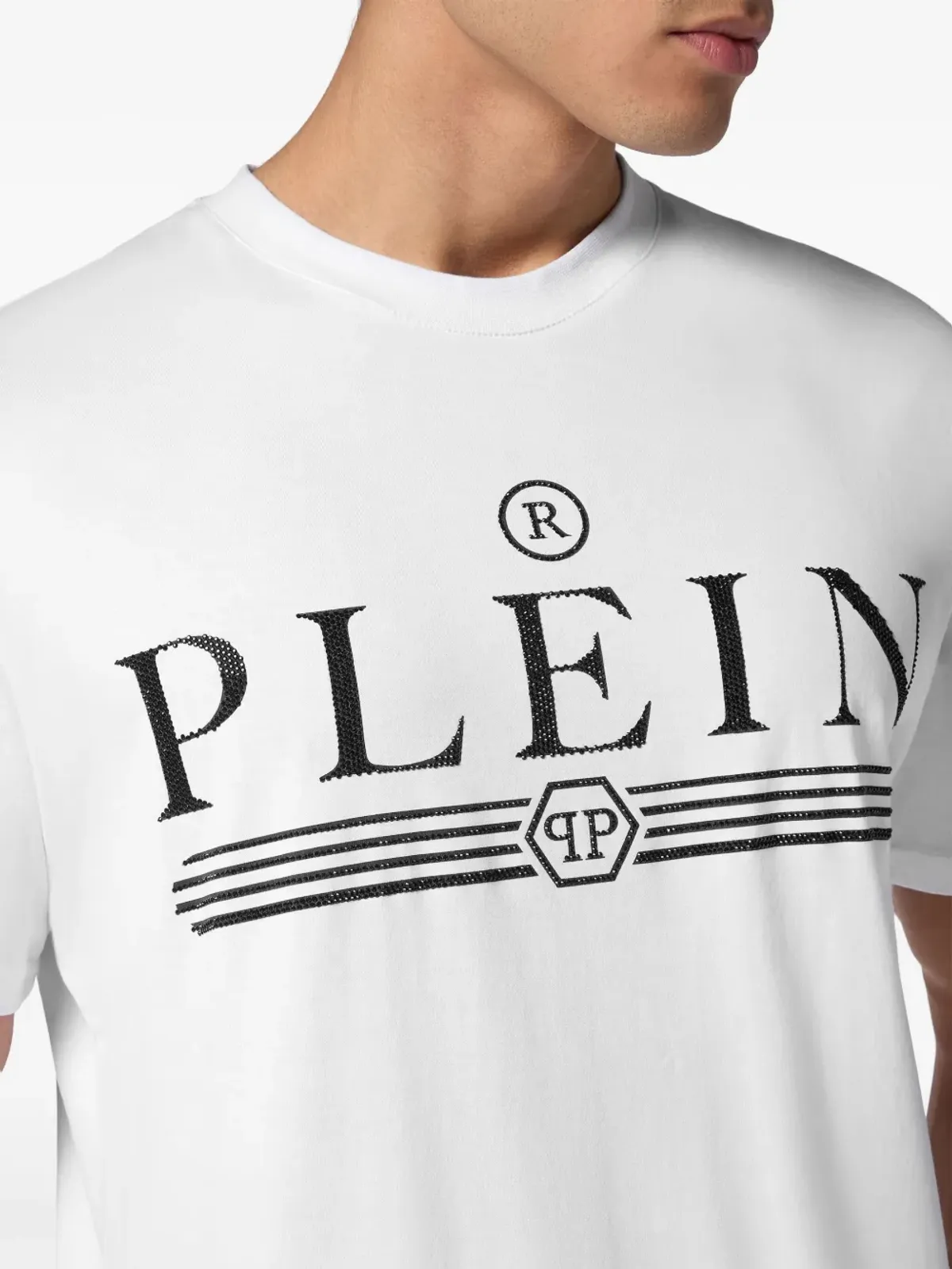 Philipp Plein ロゴ刺繍入り コットンTシャツ - ホワイト - 画像5