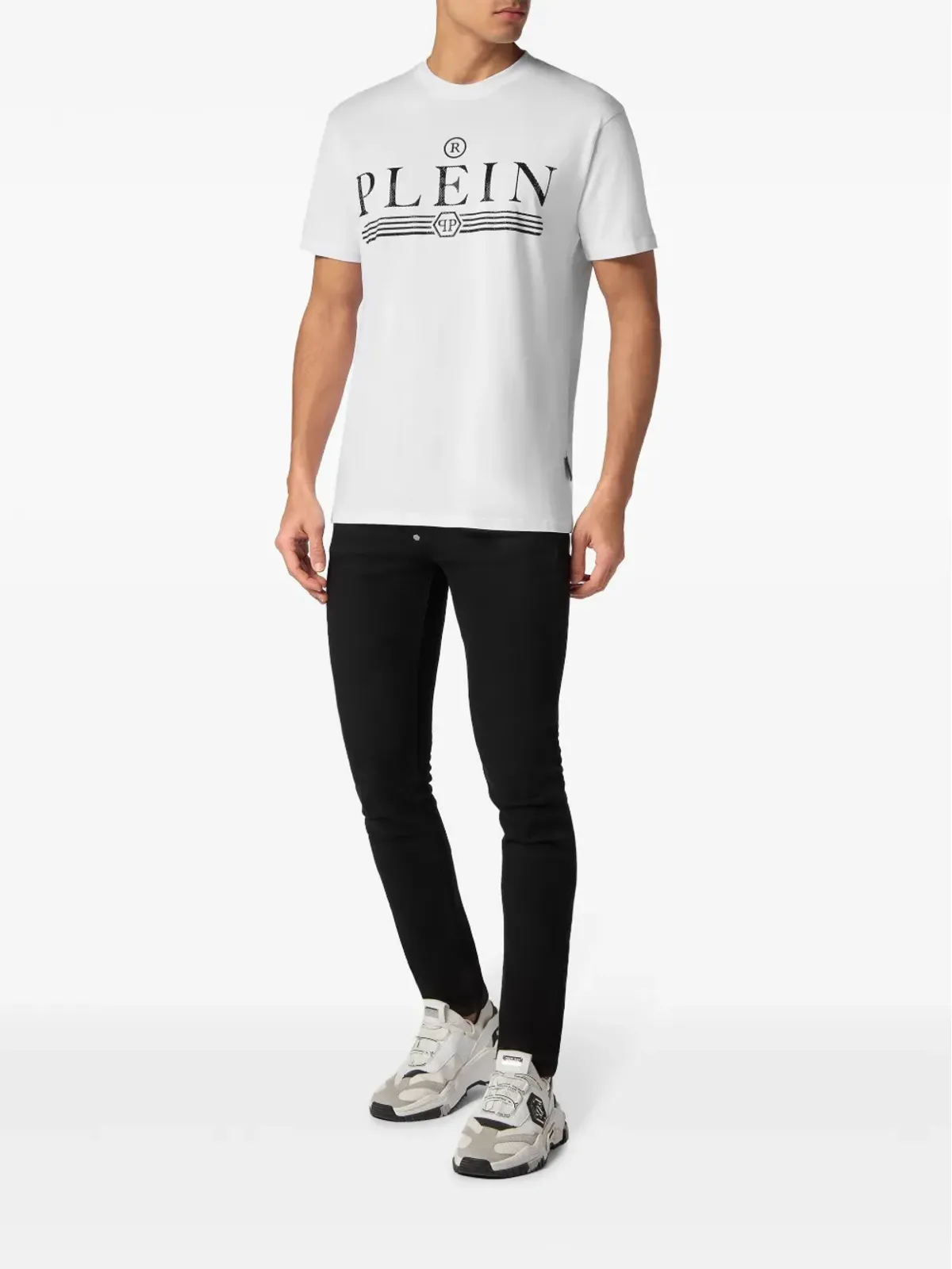 Philipp Plein ロゴ刺繍入り コットンTシャツ - ホワイト - 画像2
