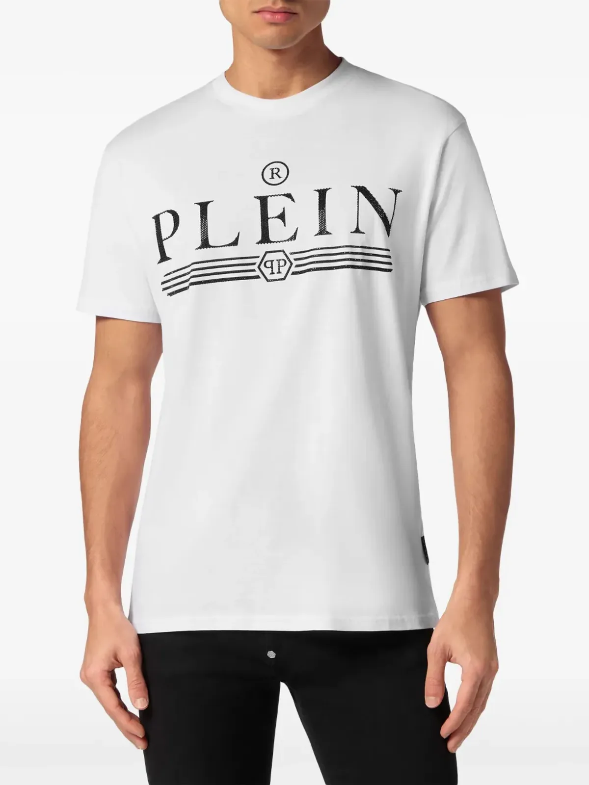 Philipp Plein ロゴ刺繍入り コットンTシャツ - ホワイト - 画像3