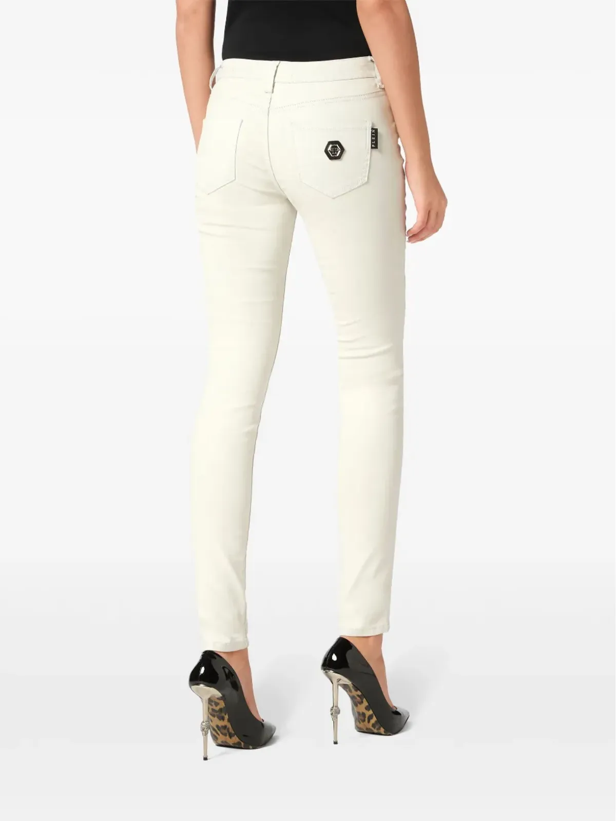 Philipp Plein クリスタルハート ジーンズ - 画像4
