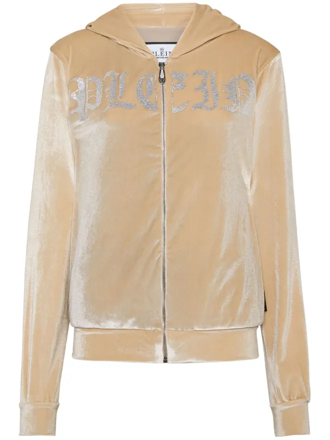 Philipp Plein Philipp Plein ゴシックベロア フーディー - ニュートラルカラーの商品画像