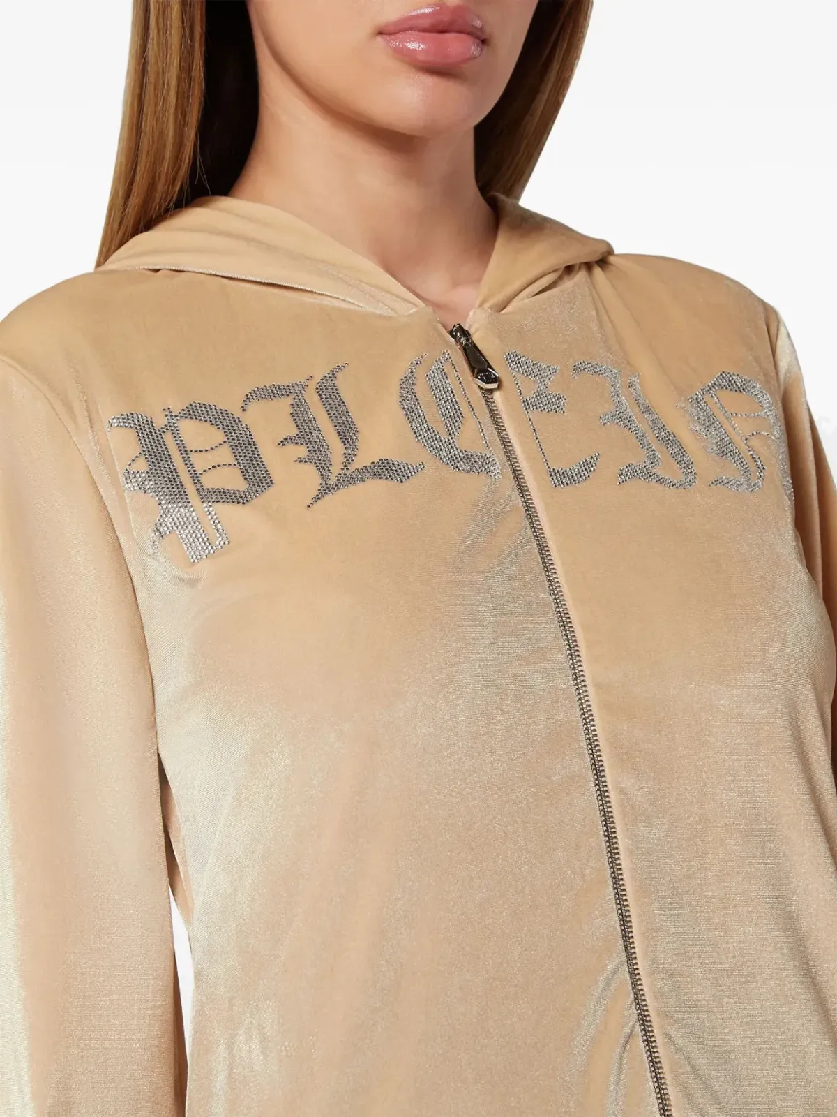 Philipp Plein ゴシックベロア フーディー - ニュートラルカラー - 画像5