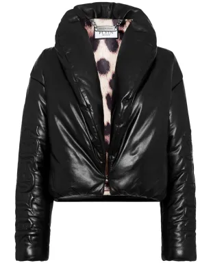 Philipp Plein Skull & Bones レザー バイカージャケット - ブラック - サムネイル1