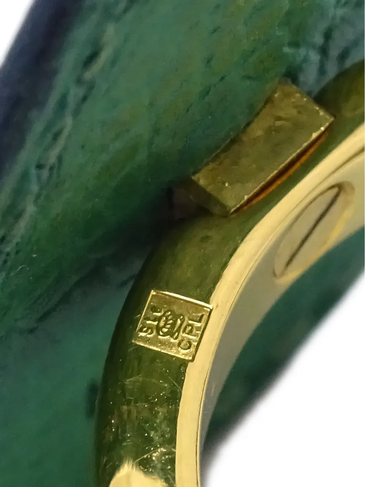 Hermès ビンテージ 1990年代〜2000年代 三角スカーフリング ゴールド - 画像4