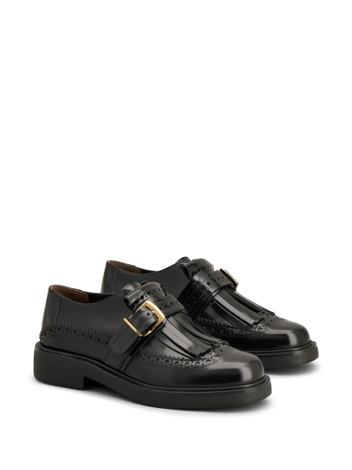 Tod's フリンジディテール レザー ローファー - ブラック - 画像2