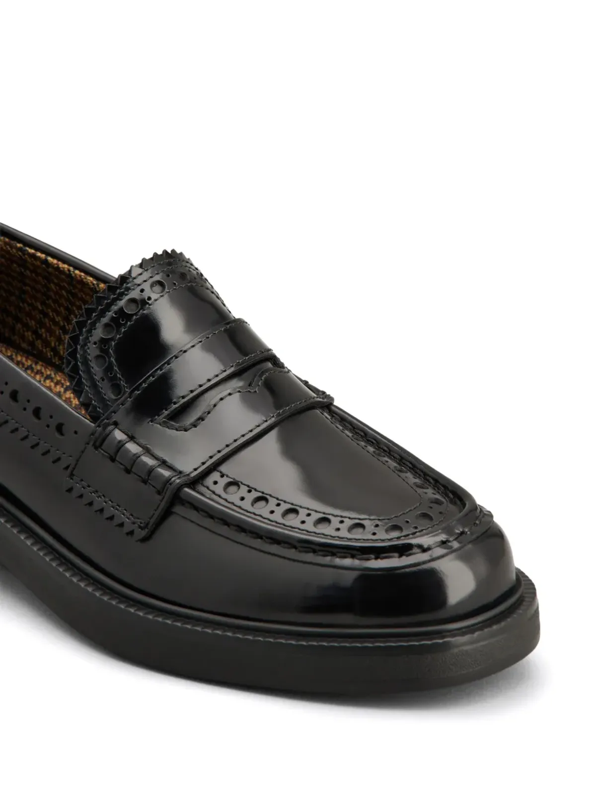 Tod's ブローグトリム レザー ローファー - ブラック - 画像5