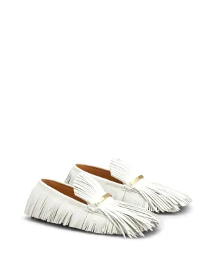 Tod's ロゴプレート付きレザー ローファー - ホワイト - サムネイル2