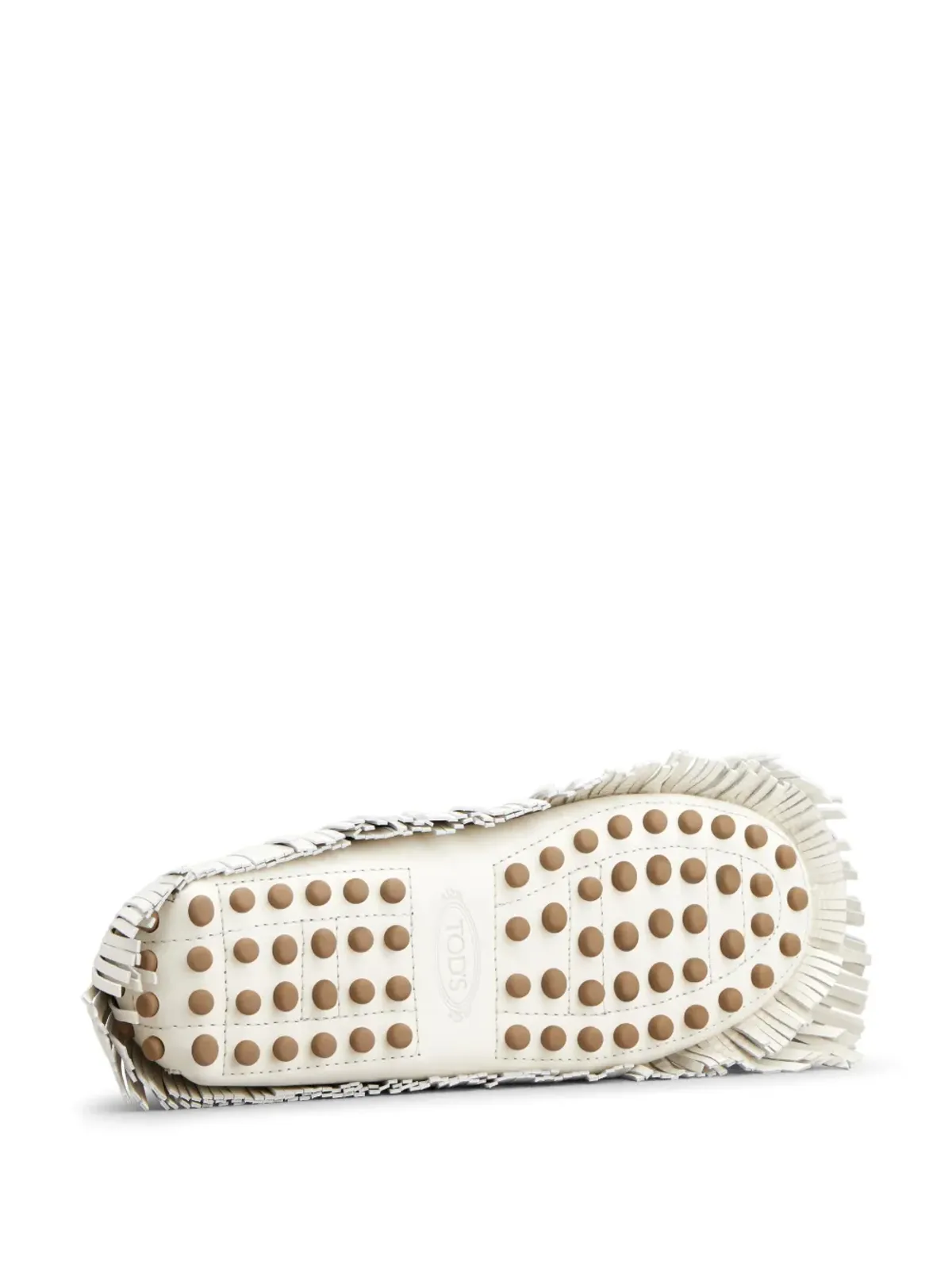 Tod's ロゴプレート付きレザー ローファー - ホワイト - 画像4