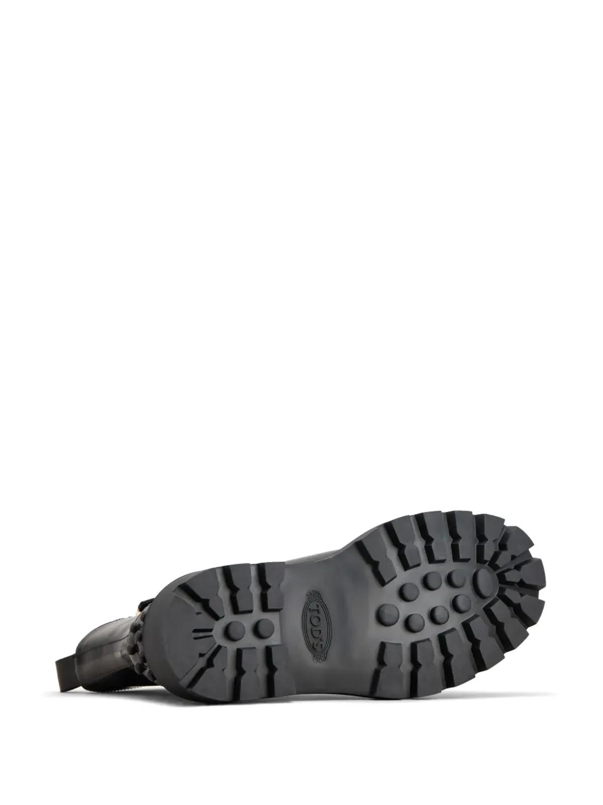 Tod's ロゴプレート レザー アンクルブーツ - ブラック - 画像4