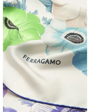 Ferragamo フローラルプリント シルクスカーフ - サムネイル2