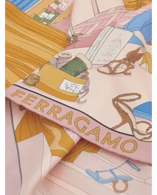 Ferragamo グラフィックプリント シルクスカーフ - サムネイル2