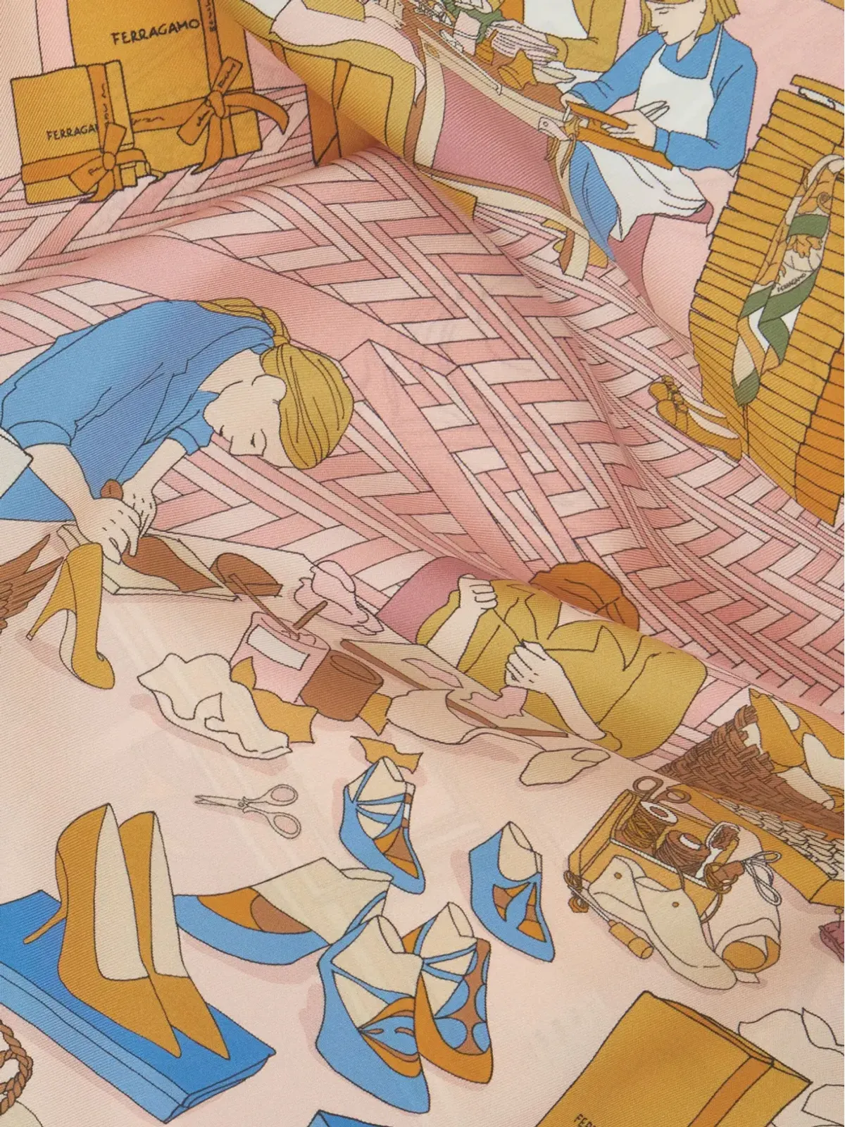 Ferragamo グラフィックプリント シルクスカーフ - 画像3