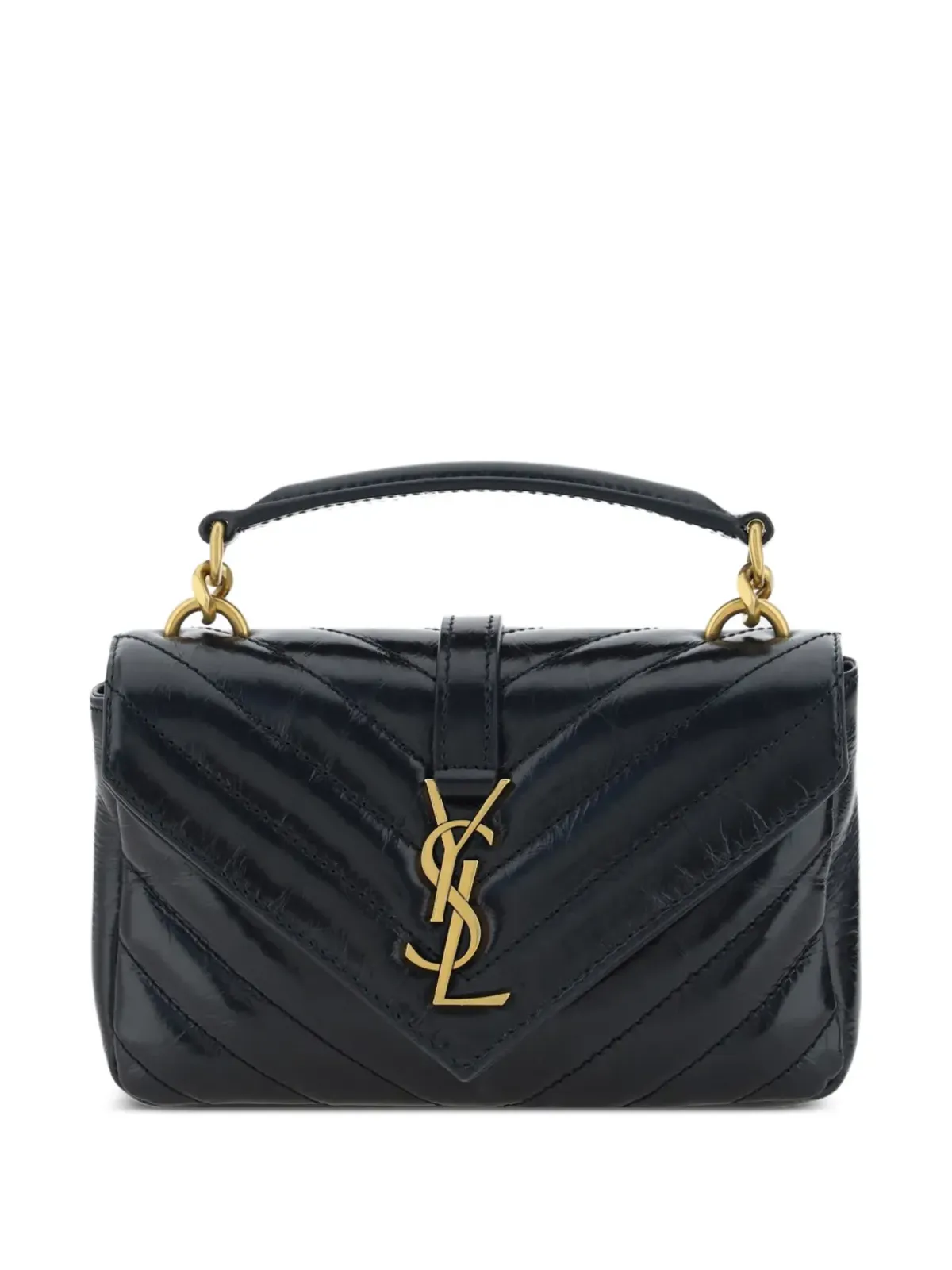 Saint Laurent アップリケロゴ入り キルティングレザー ウォレット ブラック - 画像1
