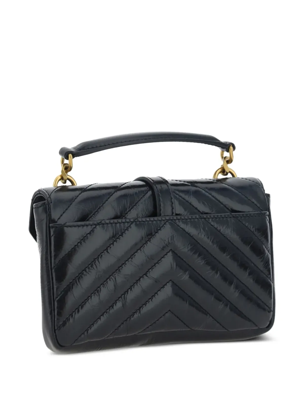 Saint Laurent アップリケロゴ入り キルティングレザー ウォレット ブラック - 画像3