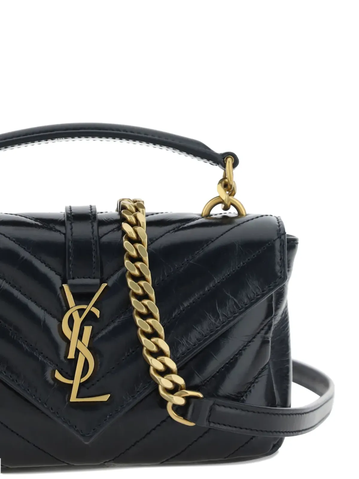 Saint Laurent アップリケロゴ入り キルティングレザー ウォレット ブラック - 画像4