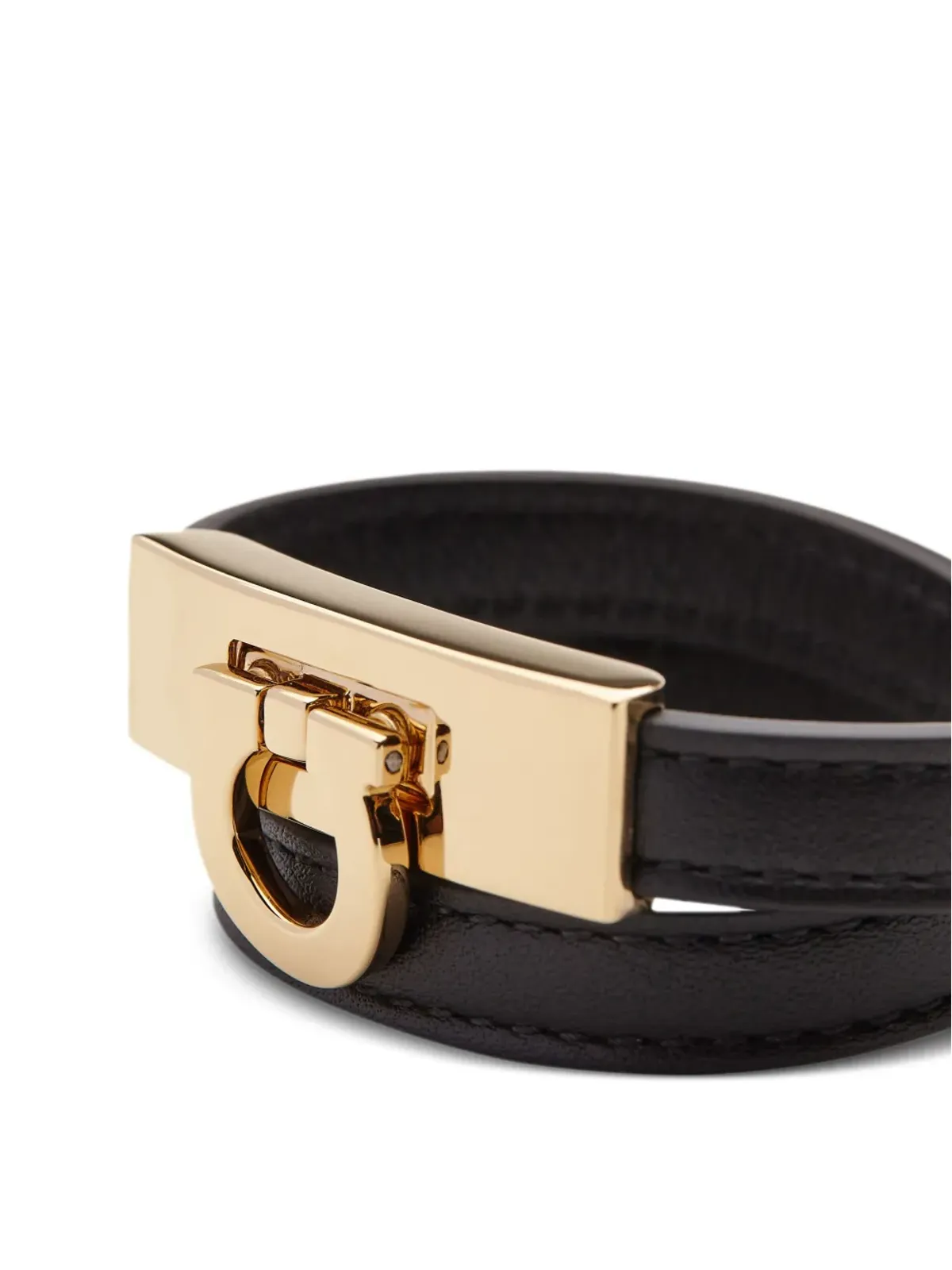 Ferragamo ガンチーニ ダブルツイスト ブレスレット - ブラック - 画像2