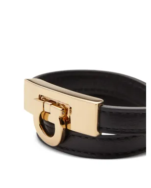 Ferragamo ガンチーニ ダブルツイスト ブレスレット - ブラック - サムネイル2