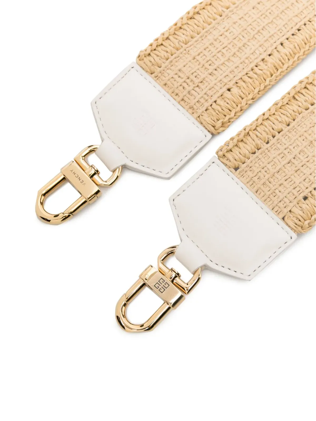 Givenchy ロゴ刺繍 ラフィア ショルダーストラップ - ニュートラル系 - 画像2